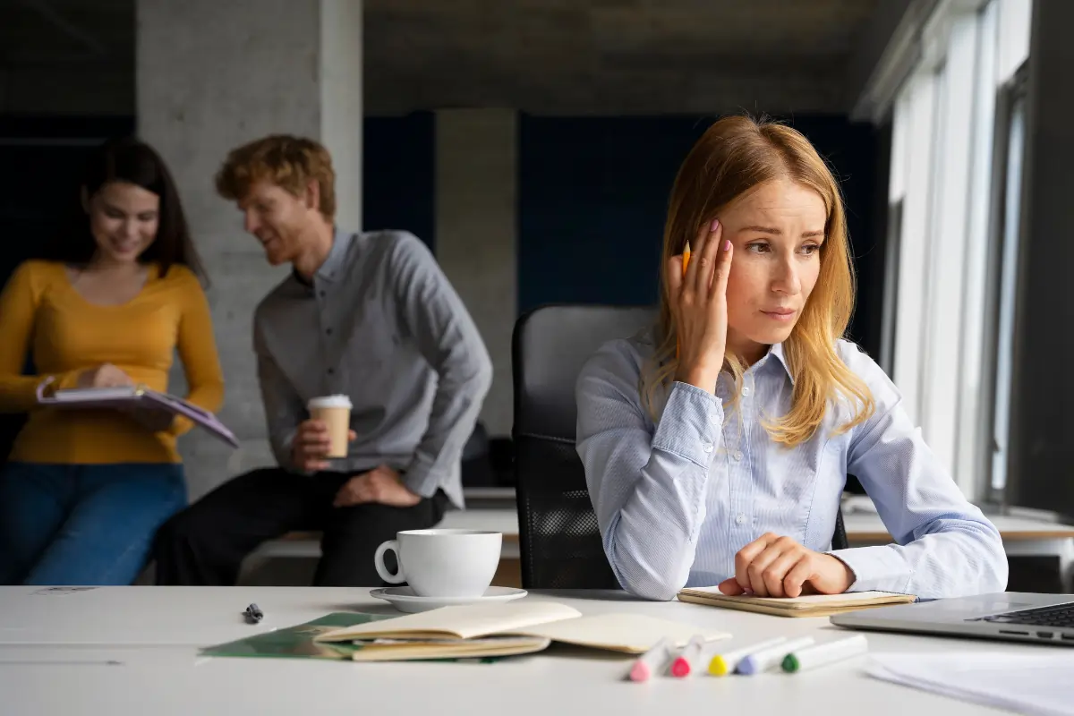 Une salarié se retrouve en marge de son équipe suite à une mauvaise intégration, c'est un symptôme de RPS. 