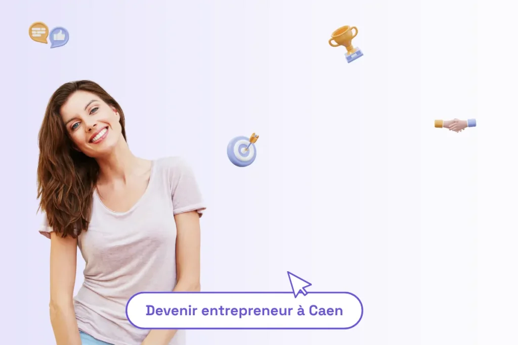 une femme enjouée et prête à devenir entrepreneure sur Caen